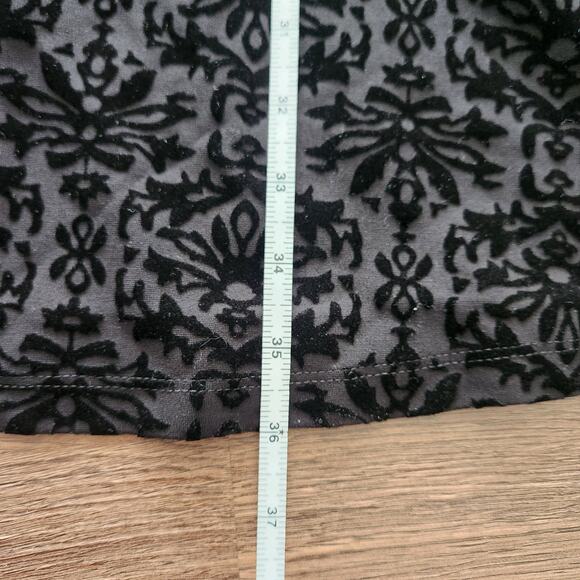 J. McLaughlin Burned Out Velvet Black Mini Dress S Retro Classic Chic Holiday - Picture 9 of 9